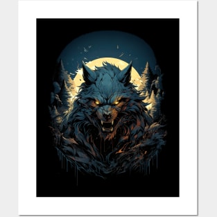 Werewolf in the Forest Posters and Art